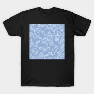 blue pattern of little princess doodles T-Shirt